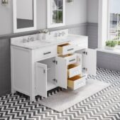 Daedalus Designs - Water Creation Madison 60 Inch Double Sink Bathroom Vanity | Carrara White Marble Countertop | Chrome Finish - Review