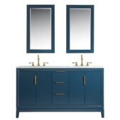 Daedalus Designs - Water Creation Elizabeth 60 Inch Monarch Blue Double Sink Bathroom Vanity | Carrara White Marble Countertop | Satin Gold Finish - Review
