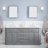 Daedalus Designs - Water Creation Palace 72 In. Double Sink Bathroom Vanity Set | Quartz Carrara Countertop | Chrome Finish - Review