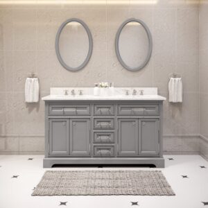 Daedalus Designs - Water Creation Derby 60 Inch Double Sink Bathroom Vanity | Carrara White Marble Countertop | Chrome Finish - Review