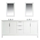 Daedalus Designs - Water Creation Elizabeth 72-Inch Pure White Double Sink Bathroom Vanity | Carrara White Marble Countertop | Chrome Finish - Review