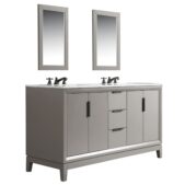 Daedalus Designs - Water Creation Elizabeth 60 Inch Cashmere Grey Double Sink Bathroom Vanity | Carrara White Marble Countertop | Oil-Rubbed Bronze Finish - Review