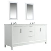 Daedalus Designs - Water Creation Elizabeth 72-Inch Pure White Double Sink Bathroom Vanity | Carrara White Marble Countertop | Chrome Finish - Review