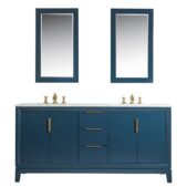 Daedalus Designs - Water Creation Elizabeth 72-Inch Monarch Blue Double Sink Bathroom Vanity | Carrara White Marble Countertop | Satin Gold Finish - Review