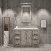 Daedalus Designs - Water Creation Hugo 48 in. Grey Oak Single Sink Bathroom Vanity | Carrara White Marble Countertop | Chrome Finish - Review