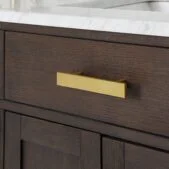 Daedalus Designs - Water Creation Chestnut 60 Inch Brown Oak Double Sink Bathroom Vanity | Carrara White Marble Countertop | Satin Gold Finish - Review