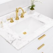 Daedalus Designs - Water Creation Bristol 30 Inch Single Sink Bathroom Vanity | Carrara White Marble Countertop | Satin Gold Finish - Review