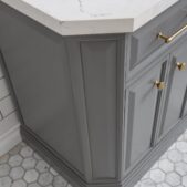 Daedalus Designs - Water Creation Palace 60 In. Double Sink Bathroom Vanity Set | Quartz Carrara Countertop | Satin Gold Finish - Review