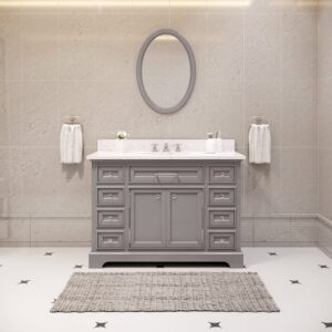 Daedalus Designs - Water Creation Derby 48 in. Single Sink Bathroom Vanity | Carrara White Marble Countertop | Chrome Finish - Review