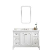 Daedalus Designs - Water Creation Queen 48 in. Pure White Single Sink Bathroom Vanity | Carrara Quartz Countertop | Polished Nickel (PVD) Finish - Review