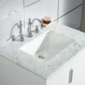 Daedalus Designs - Water Creation Elizabeth 30 in. Pure White Single Sink Bathroom Vanity | Carrara White Marble Countertop | Chrome Finish - Review