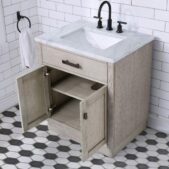 Daedalus Designs - Water Creation Chestnut 30 in. Grey Oak Single Sink Bathroom Vanity | Carrara White Marble Countertop | Oil-Rubbed Bronze Finish - Review