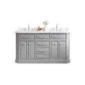Daedalus Designs - Water Creation Palace 60 In. Double Sink Bathroom Vanity Set | Quartz Carrara Countertop | Chrome Finish - Review