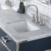 Daedalus Designs - Water Creation Marquis 72 In. Monarch Blue Double Sink Bathroom Vanity | Carrara White Marble Countertop | Chrome Finish - Review