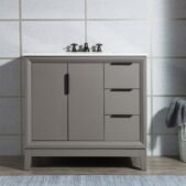 Daedalus Designs - Water Creation Elizabeth 36 in. Cashmere Grey Single Sink Bathroom Vanity | Carrara White Marble Countertop | Oil-Rubbed Bronze Finish - Review