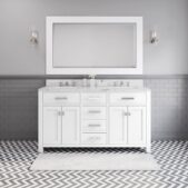 Daedalus Designs - Water Creation Madison 60 Inch Double Sink Bathroom Vanity | Carrara White Marble Countertop | Chrome Finish - Review