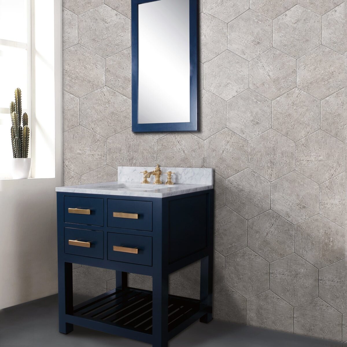 Daedalus Designs - Water Creation Madalyn 30 Inch Monarch Blue Single Sink Bathroom Vanity | Carrara White Marble Countertop | Satin Gold Finish - Review
