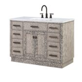 Daedalus Designs - Water Creation Chestnut 48 in. Grey Oak Single Sink Bathroom Vanity | Carrara White Marble Countertop | Oil-Rubbed Bronze Finish - Review
