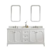 Daedalus Designs - Water Creation Queen 72 Inch Pure White Double Sink Bathroom Vanity | Quartz Carrara Countertop | Polished Nickel (PVD) Finish - Review