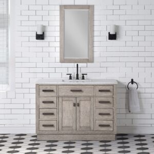 Daedalus Designs - Water Creation Chestnut 48 in. Grey Oak Single Sink Bathroom Vanity | Carrara White Marble Countertop | Oil-Rubbed Bronze Finish - Review