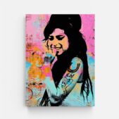 Daedalus Designs - Amy Winehouse Circle Graffiti Framed Canvas Wall Art - Review