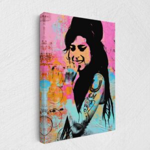 Daedalus Designs - Amy Winehouse Circle Graffiti Framed Canvas Wall Art - Review