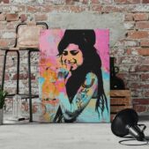 Daedalus Designs - Amy Winehouse Circle Graffiti Framed Canvas Wall Art - Review