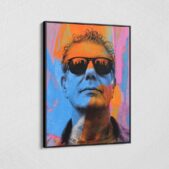Anthony-Bourdain-Bright-Colors-Framed-Canvas-Wall-Art