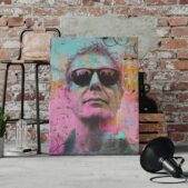 Daedalus Designs - Anthony Bourdain Circle Graffiti Framed Canvas Wall Art - Review