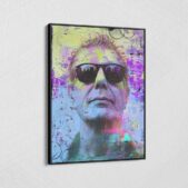 Anthony-Bourdain-Portrait-Framed-Canvas-Wall-Art