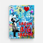 Daedalus Designs - Banksy Balloon Girl Dream Big Graffiti Framed Canvas Wall Art - Review