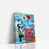 Daedalus Designs - Banksy Balloon Girl Dream Big Graffiti Framed Canvas Wall Art - Review