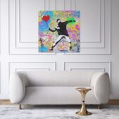 Daedalus Designs - Banksy Balloon Thrower Graffiti Framed Canvas Wall Art - Review