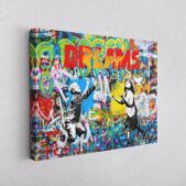 Daedalus Designs - Banksy Dreams Graffiti Framed Canvas Wall Art - Review