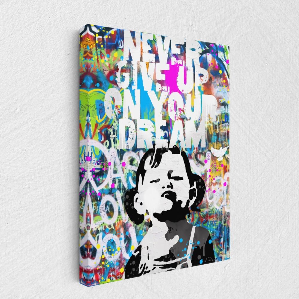 Daedalus Designs - Banksy Never Give Up On Your Dream Graffiti Wall Art - Review