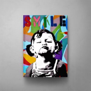 Daedalus Designs - Banksy Smile Girl Graffiti Wall Art - Review