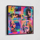 Beatles-Let-It-Be-Psychedelic-Framed-Canvas-Wall-Art
