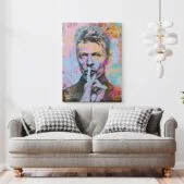 Daedalus Designs - David Bowie Circles Graffiti Framed Canvas Wall Art - Review