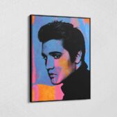 Elvis-Presley-Bright-Colors-Framed-Canvas-Wall-Art
