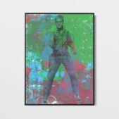 Daedalus Designs - Elvis Presley Circles Green Graffiti Framed Canvas Wall Art - Review