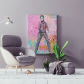 Daedalus Designs - Elvis Presley Circles Pink Graffiti Framed Canvas Wall Art - Review