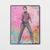 Daedalus Designs - Elvis Presley Circles Pink Graffiti Framed Canvas Wall Art - Review