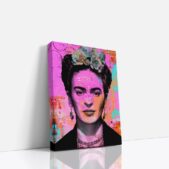Daedalus Designs - Frida Kahlo Portrait Circles Graffiti Framed Canvas Wall Art - Review