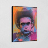 James-Dean-Bright-Colors-Framed-Canvas-Wall-Art
