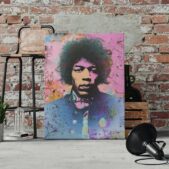 Daedalus Designs - Jimi Hendrix Circles Graffiti Framed Canvas Wall Art - Review