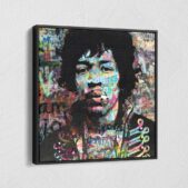 Jimi-Hendrix-Heavy-Graffiti-Framed-Canvas-Wall-Art