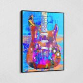 Painted-Stratocaster-Electric-Guitar-Wall-Art