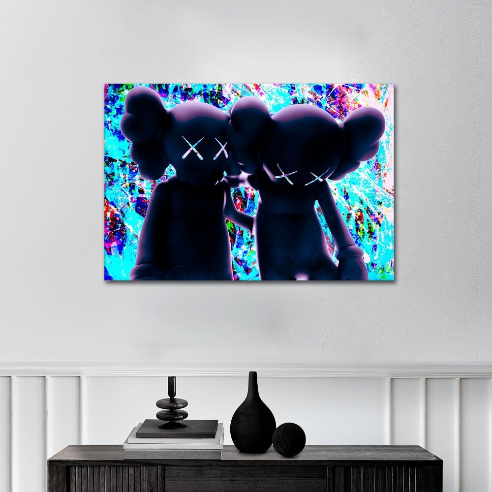 Buy Two Kaws Figures Silhouette Hypebeast Wall Art at Best Buy Two Kaws Figures Silhouette Hypebeast Wall Art at Best