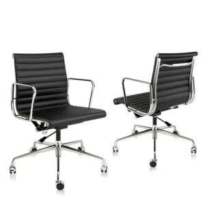 Eames Aluminum Group Office Chair Replica - Black - Low Back