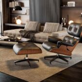Daedalus Designs Eames Lounge Chair Replica - Walnut Black Lifestyle Photo 2